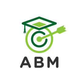 ABM Logo, a bullseye target with a graduation cap